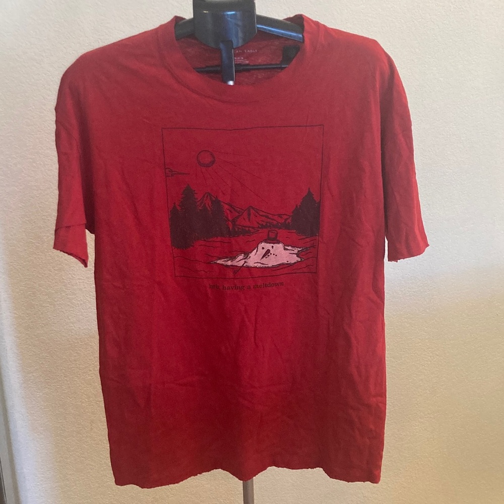 American Eagle Outfitters Red Mountain Graphic Tee